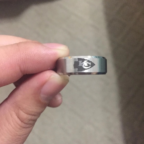 Silver Titanium Kansas City Chiefs Ring - Picture 3 of 3